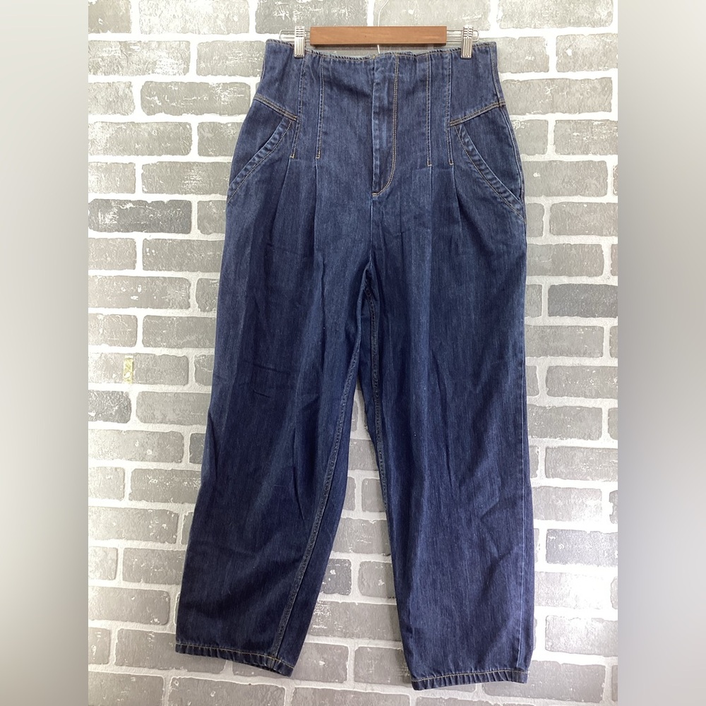 La Vie Rebecca Taylor‎ dark wash pleated trouser jeans size 31